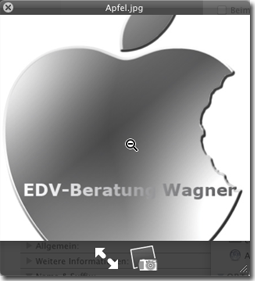 Quick Look verkleinern